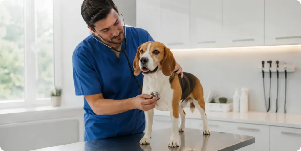 Perro en control veterinario | Mimaskot